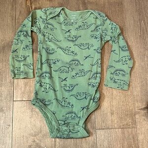 Carter's Green Dinosaur Print Bodysuit